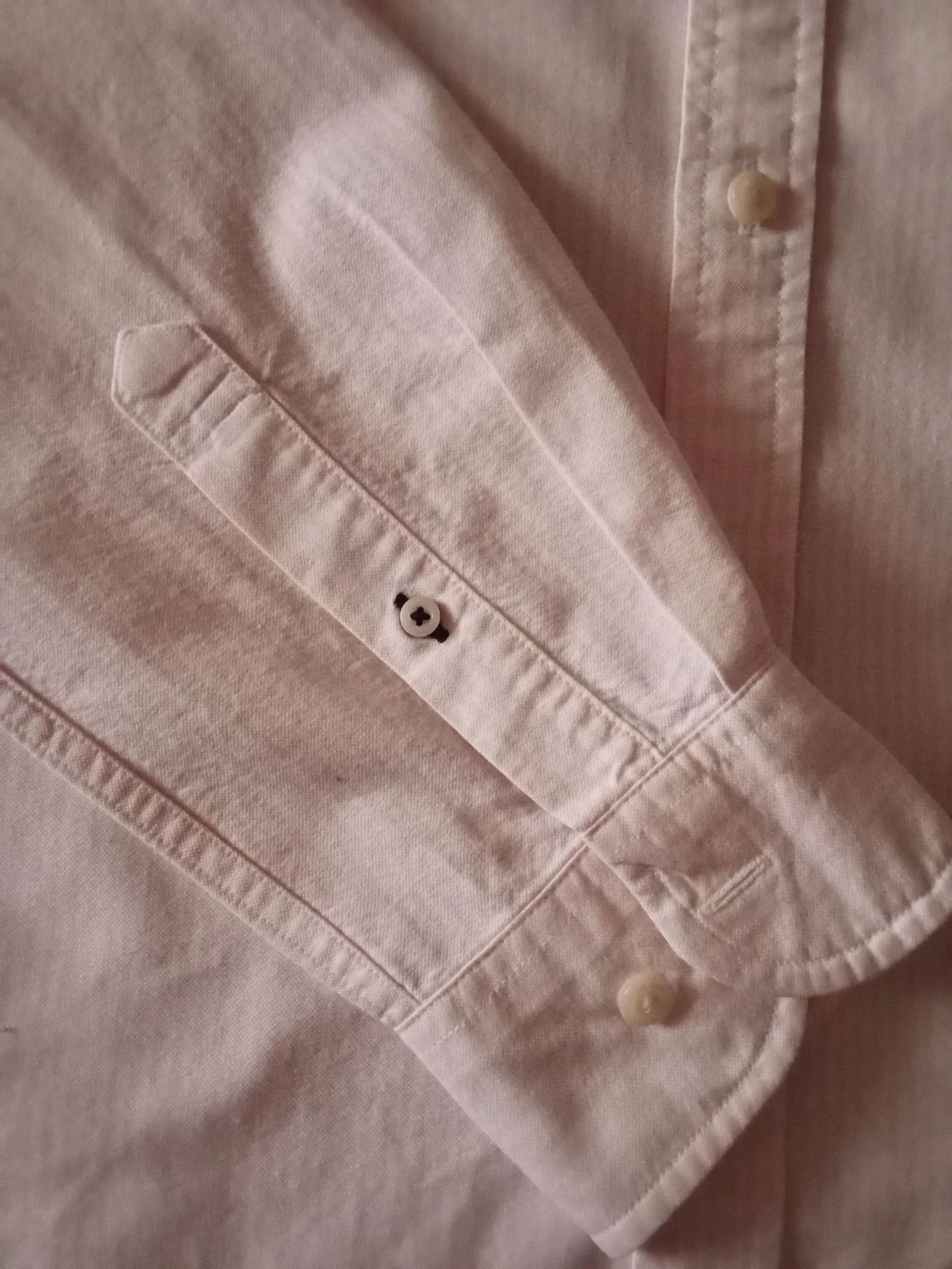 Camisa masculina listras brancas e rosas Tommy Hilfiger tamanho G em ótimo estado 100% algodão | Inclui 4 botões de reposição – photo 11